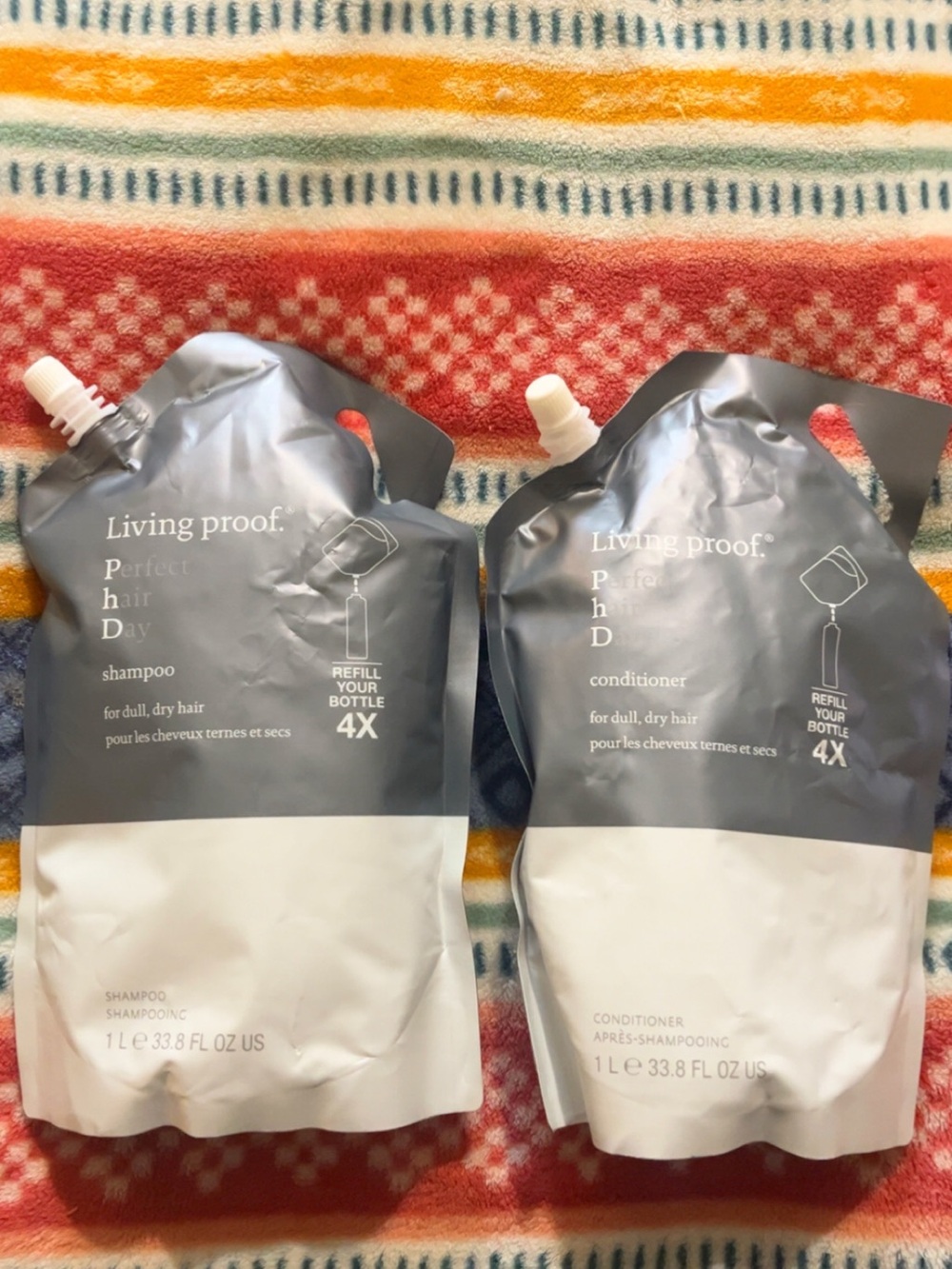 Living Proof Perfect Hair Day Shampoo & Conditioner Refill Pouches - Gray/White
